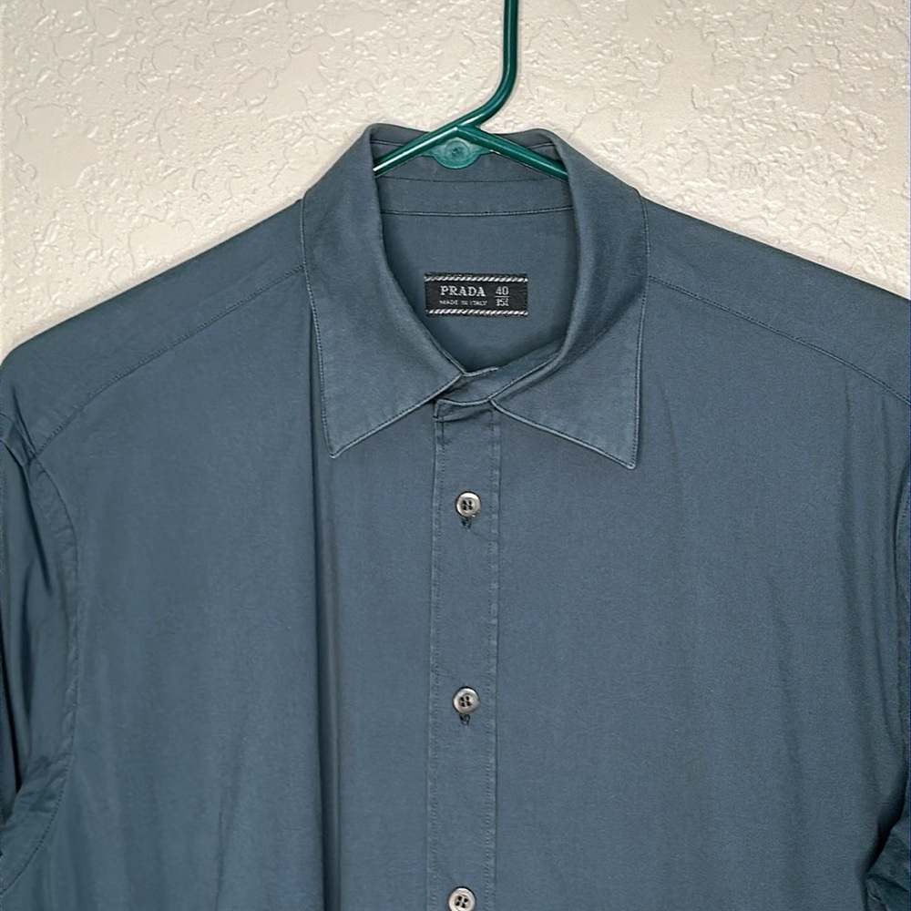 Prada button shirt dark green - Picture 2 of 4